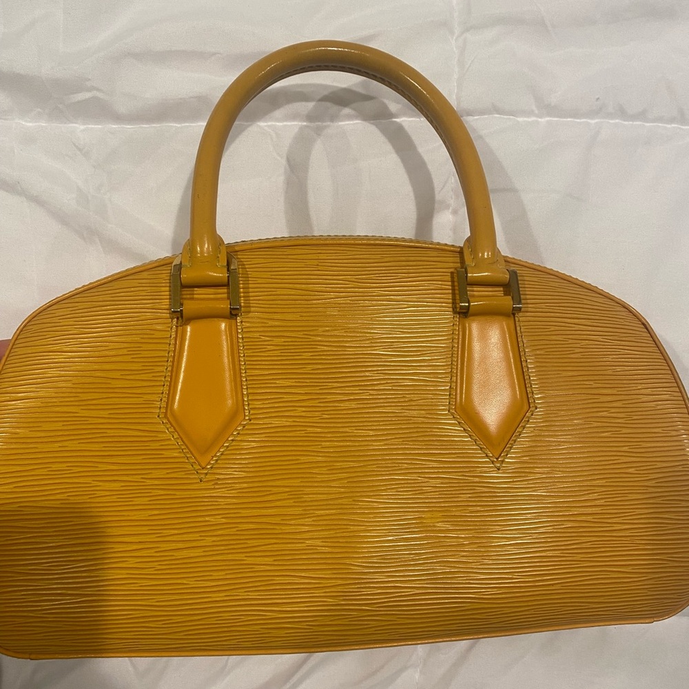 Vintage Citron LV Hasmin Yellow Epi Leather Tote Bag